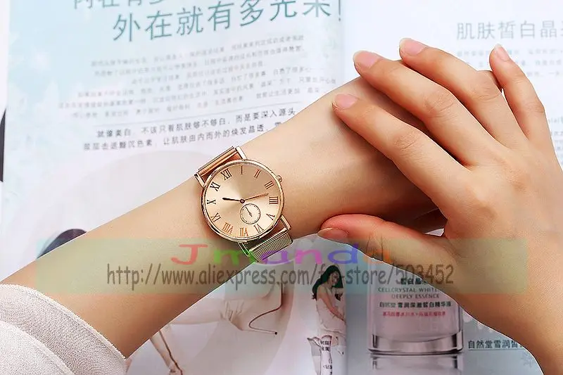 100 шт./лот электронные модные сетчатые часы с двумя острыми стрелками кварцевые