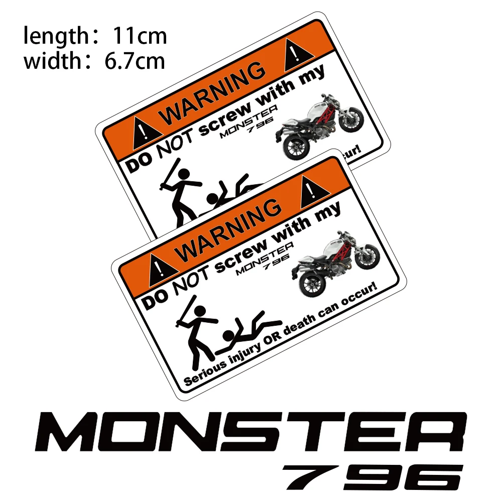 

KODASKIN 2 Pieces Do Not Screw Warning Sticker Decal for DUCATI MONSTER 796