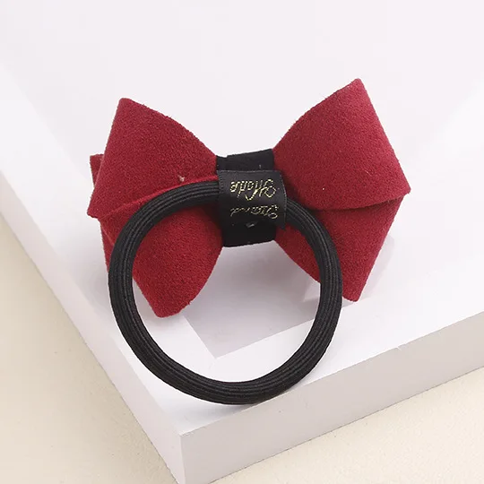 Новый бантом резинка для хвоста держатели красоты из органической кожи Стиль