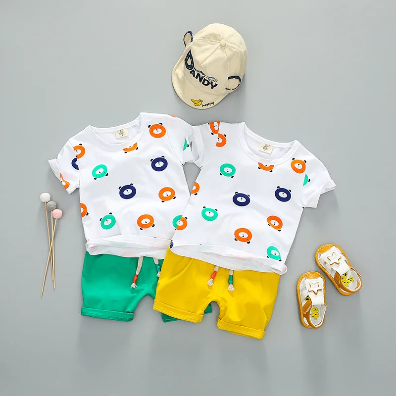 2 шт. футболка и шорты для мальчиков с коротким рукавом |