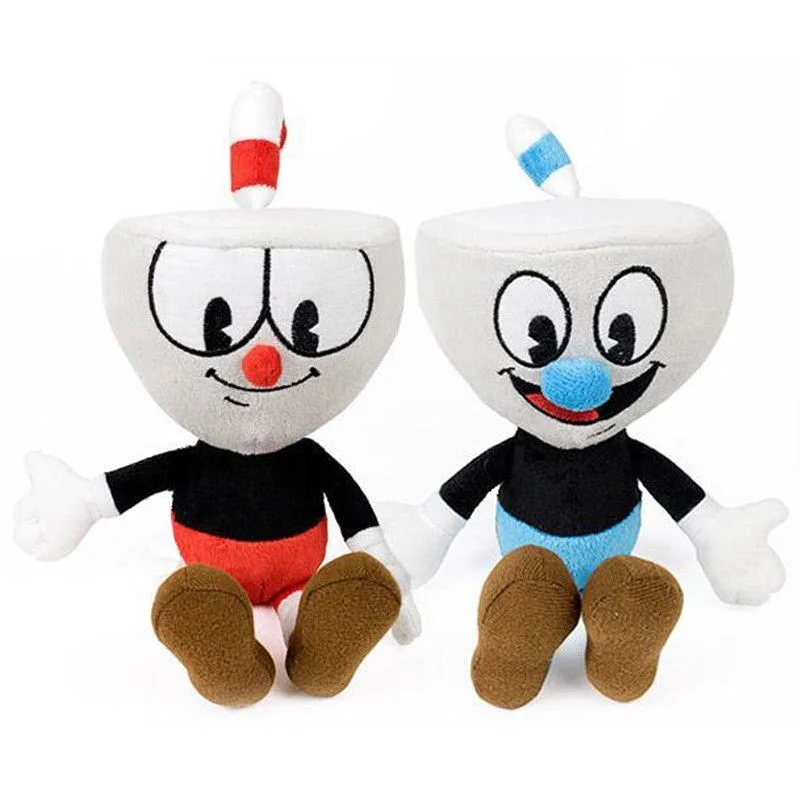 Новая MS чаша Cuphead& Mugman плюшевая игрушка Mecup And Brocup злой босс 20 см Мягкая кукла