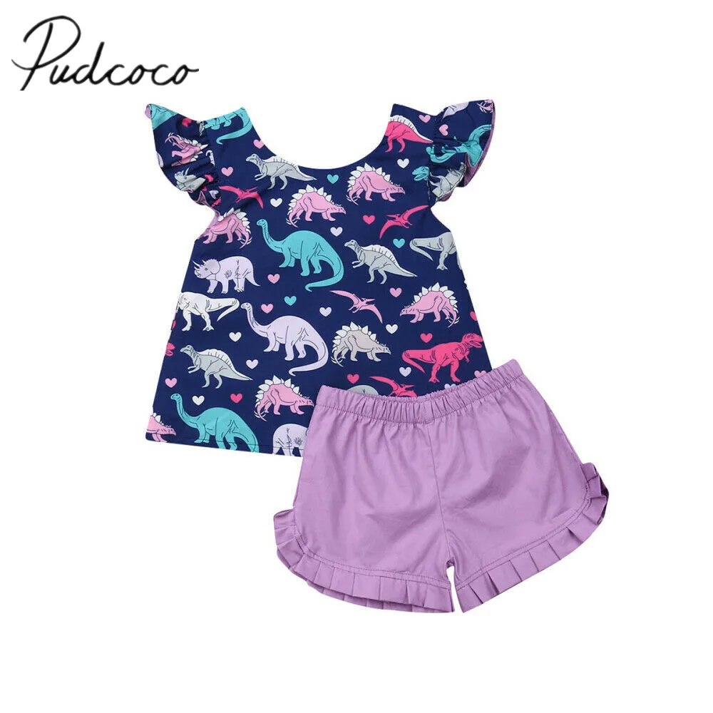 2019 летняя одежда для малышей От 0 до 4 лет Детские комплекты одежды маленьких