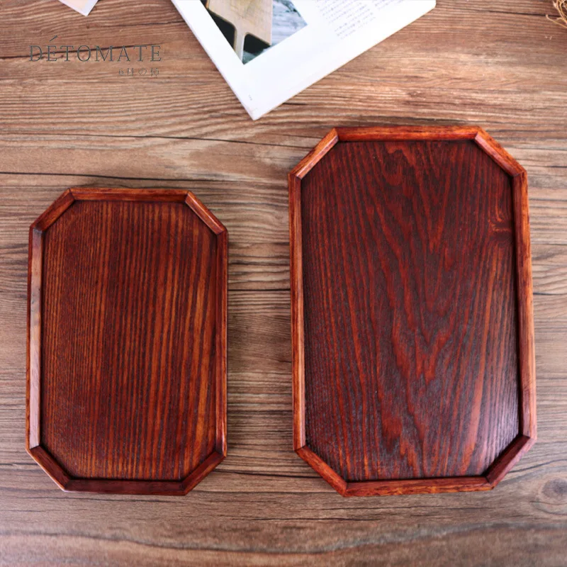 Detemate новые японские деревянные блюда международная торговля восьмиугольная