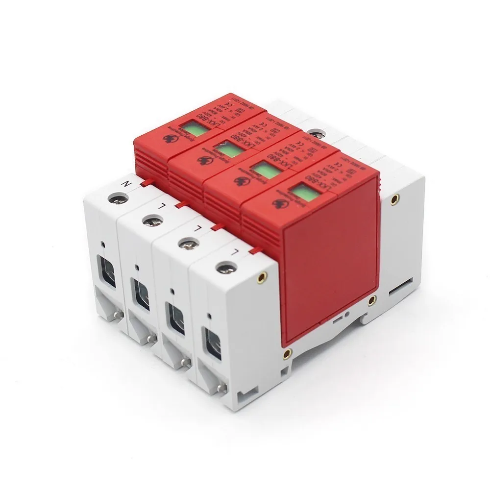 B80 4P 40KA ~ 80KA 275V AC 3P + N SPD домашний стабилизатор напряжения защитный низковольтный