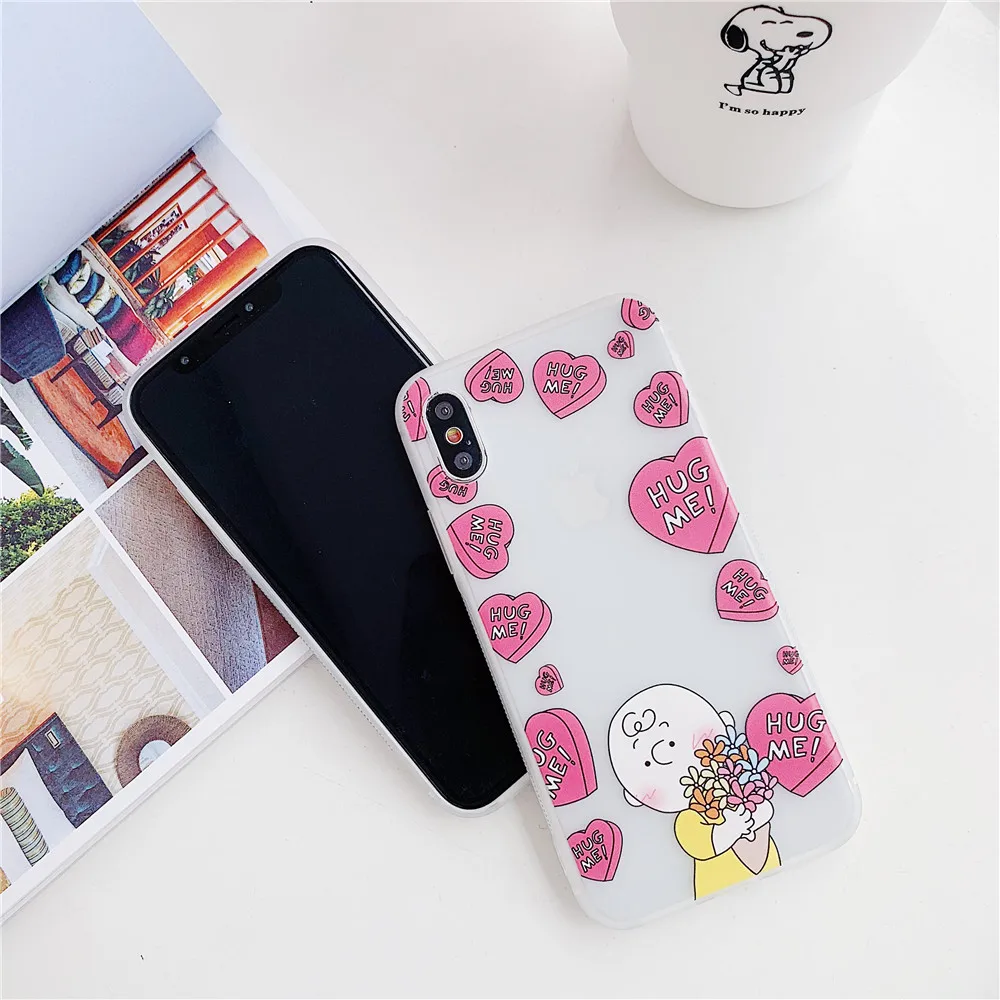 Мягкий чехол из ТПУ с эффектом потертости для Iphone 7 Plus X милый детский