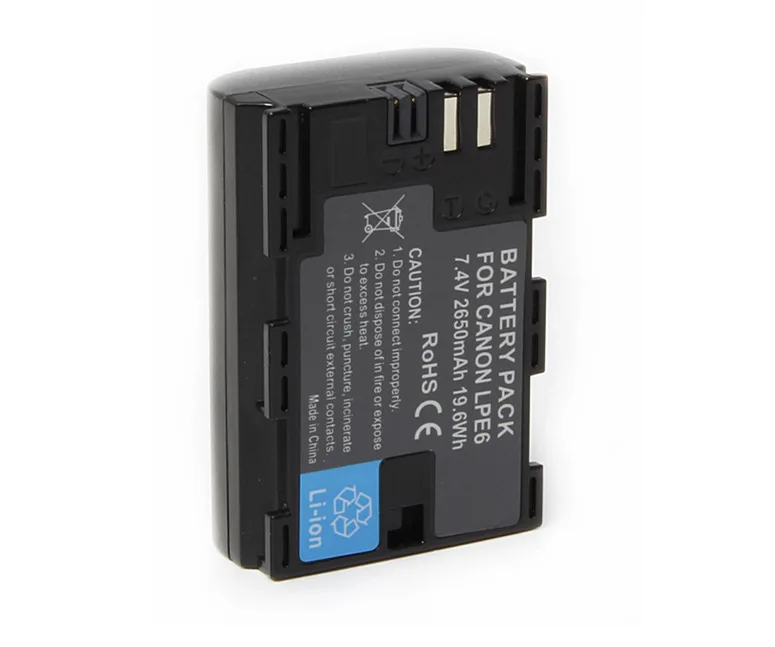 Dinto 1 шт. высокое качество 7 4 V LP E6 LPE6 2650 мА/ч Перезаряжаемые Камера Батарея для