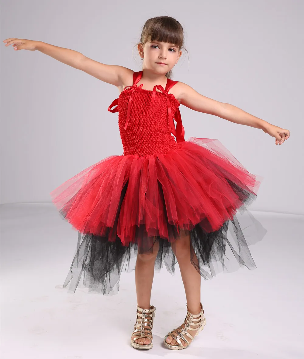 Girls Cosplay Pirate Tutu Dress Trailing Ball Gowns For Children Halloween Costume Kids Girl Birthday Party Tulle Princess Dress