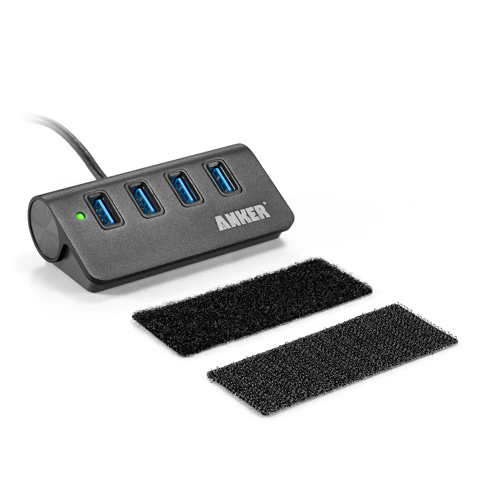 4-портовый алюминиевый концентратор Anker USB 3 0 с кабелем (карбон) | Компьютеры и офис