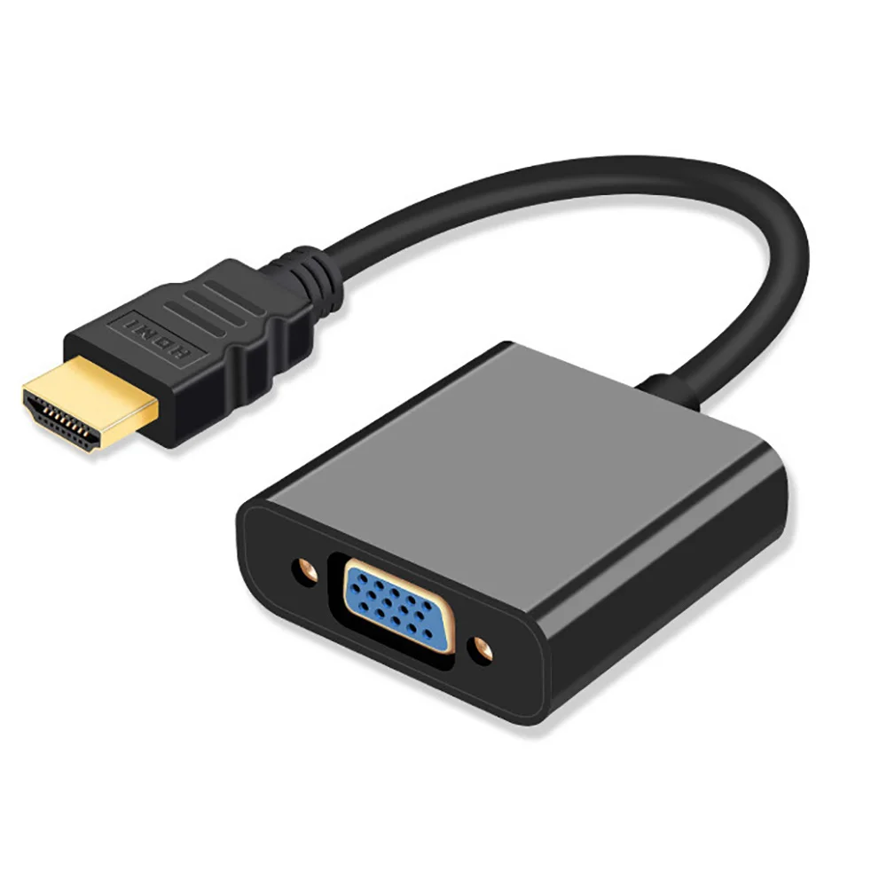 HDMI к VGA адаптер папа Famale конвертер 1080P цифро аналоговый видео аудио для ПК