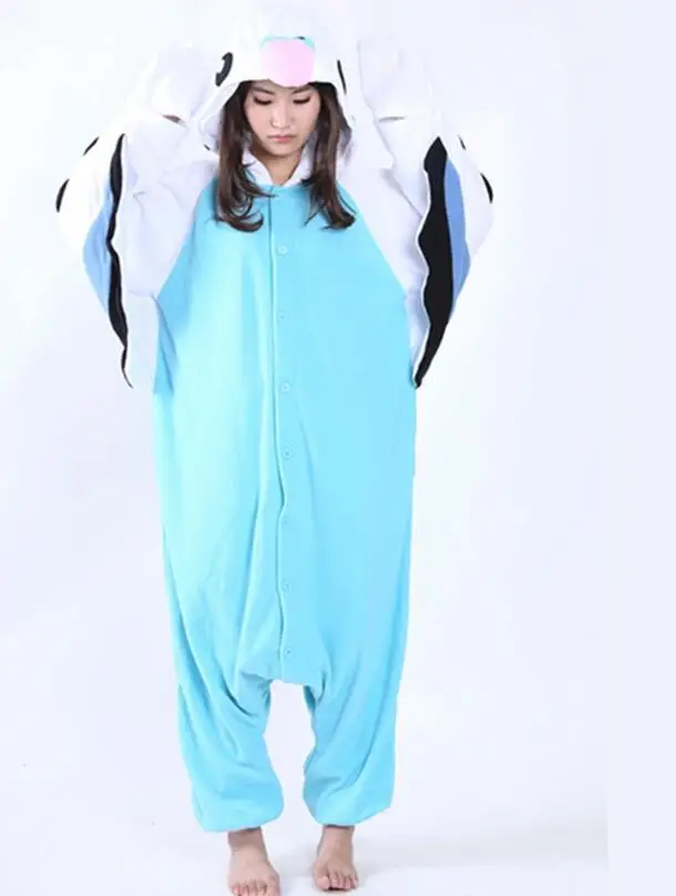 A Милые аниме Мультяшные птицы Попугай Орел Onesie Хэллоуин косплей животные Зеленый/Синий Макау взрослые мужские пижамы комбинезон - Цвет: A