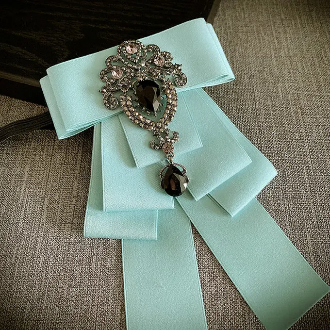 Handmade Bow Tie Мужская Женская рубашка с воротником и галстуком-бабочкой, сплав, горный хрусталь, кристалл, галстук для свадебной вечеринки, галстук, бизнес эластичная лента, галстук-бабочка - Цвет: Handmade Bow Tie
