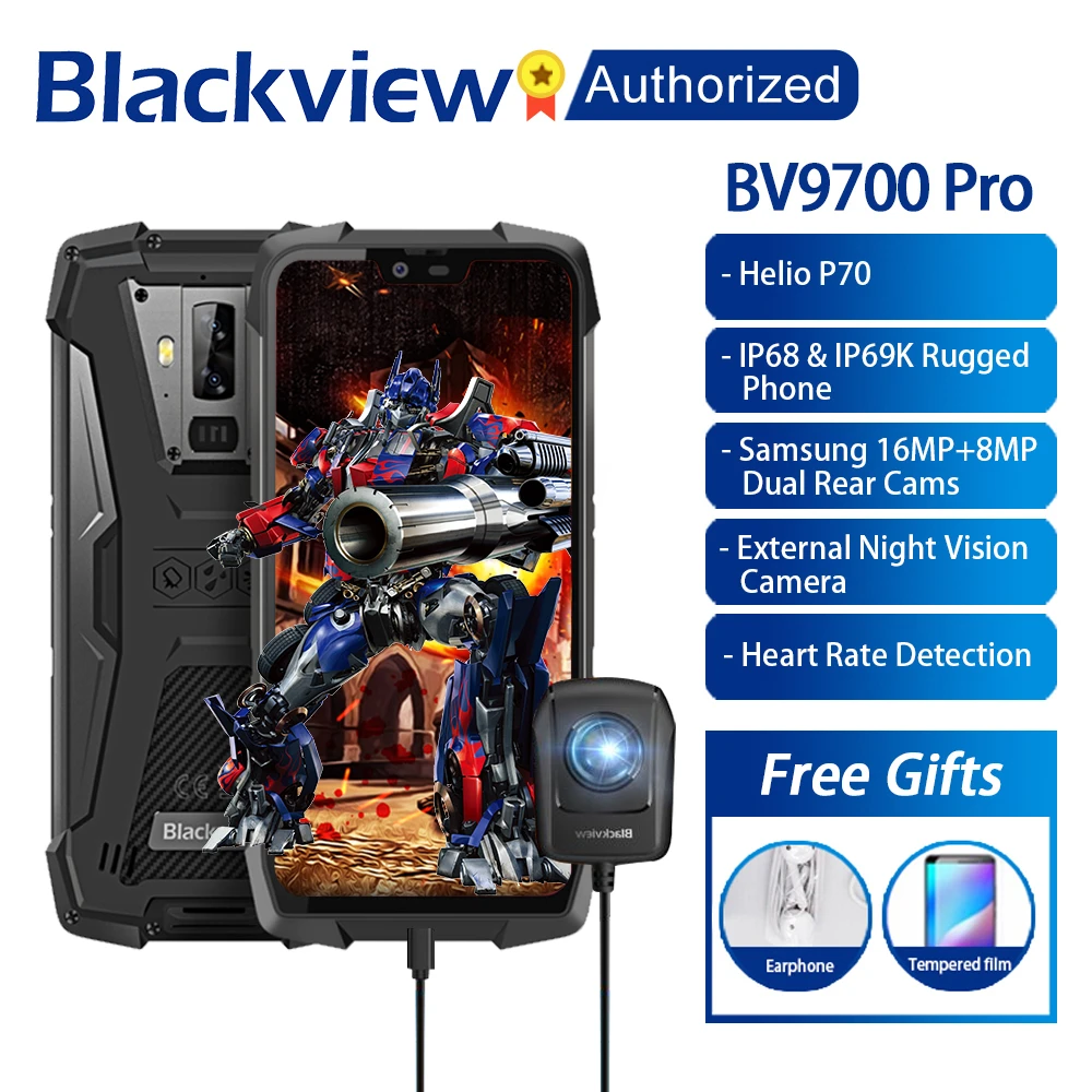 Blackview BV9700 Pro IP68/IP69K прочный мобильный Helio P70 Восьмиядерный 6 ГБ ОЗУ 128 Гб ПЗУ 5,8" ips Android 9,0 смартфон 4G Face ID