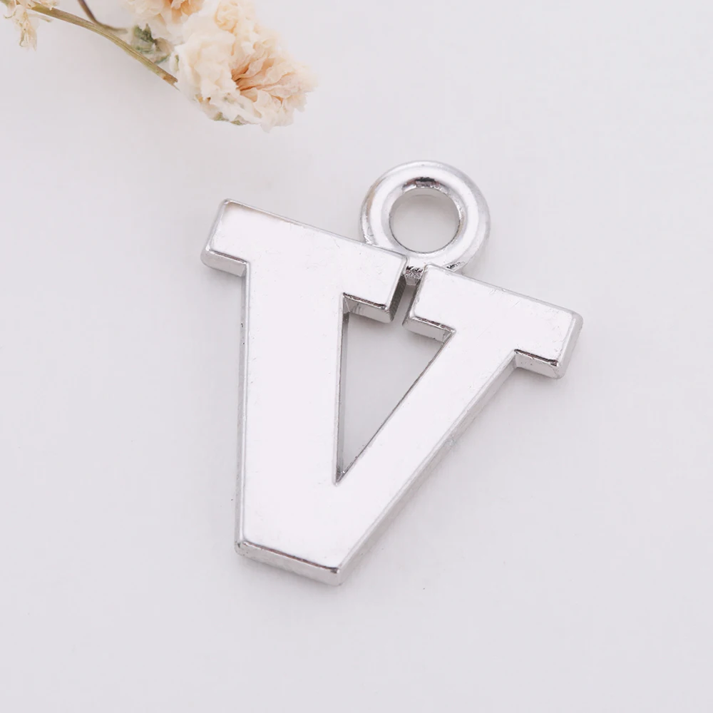 Dawapara 2019 New Silver Letter V Pendants/Charms for Necklaces/Bracelets jewelry 5pcs | Украшения и аксессуары