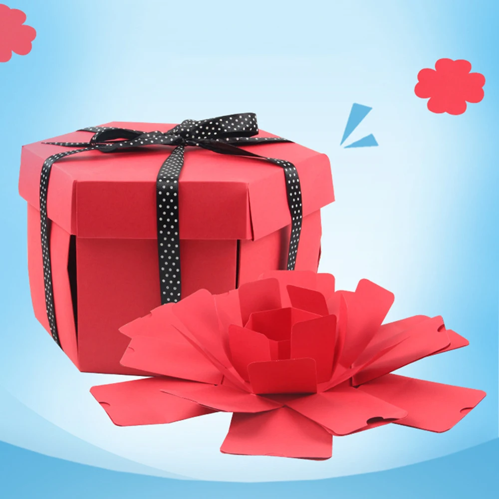 

Diy Hexagon Explosion Box Explosion Gift Box Accessories Wedding Favor Giftbox Birthday Surprise Box Baby Shower photo album