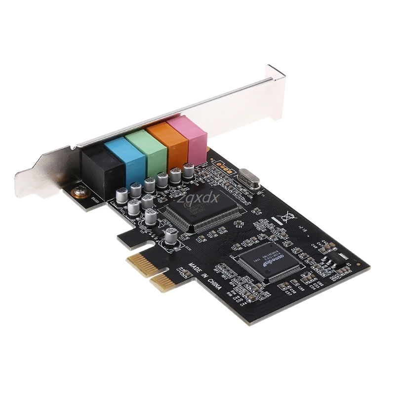 PCI E аудио цифровая звуковая карта 5 1 твердотельные конденсаторы CMI8738 чипсет +