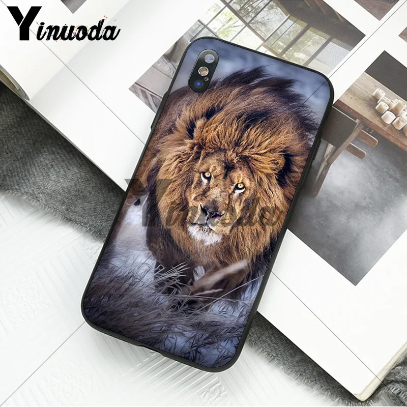 11pro MAX animals The lion Smart Cover черный мягкий чехол для телефона для iPhone X XS MAX 6 6S 7 7plus 8 8Plus 5 5S XR - Цвет: A9