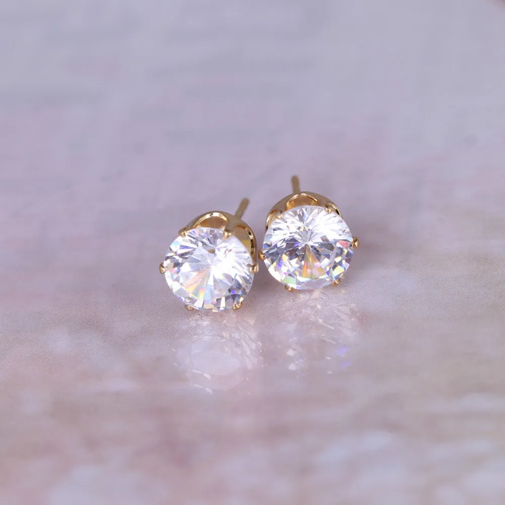 Женские серьги-гвоздики с имитацией циркона 14 цветов ювелирное изделие