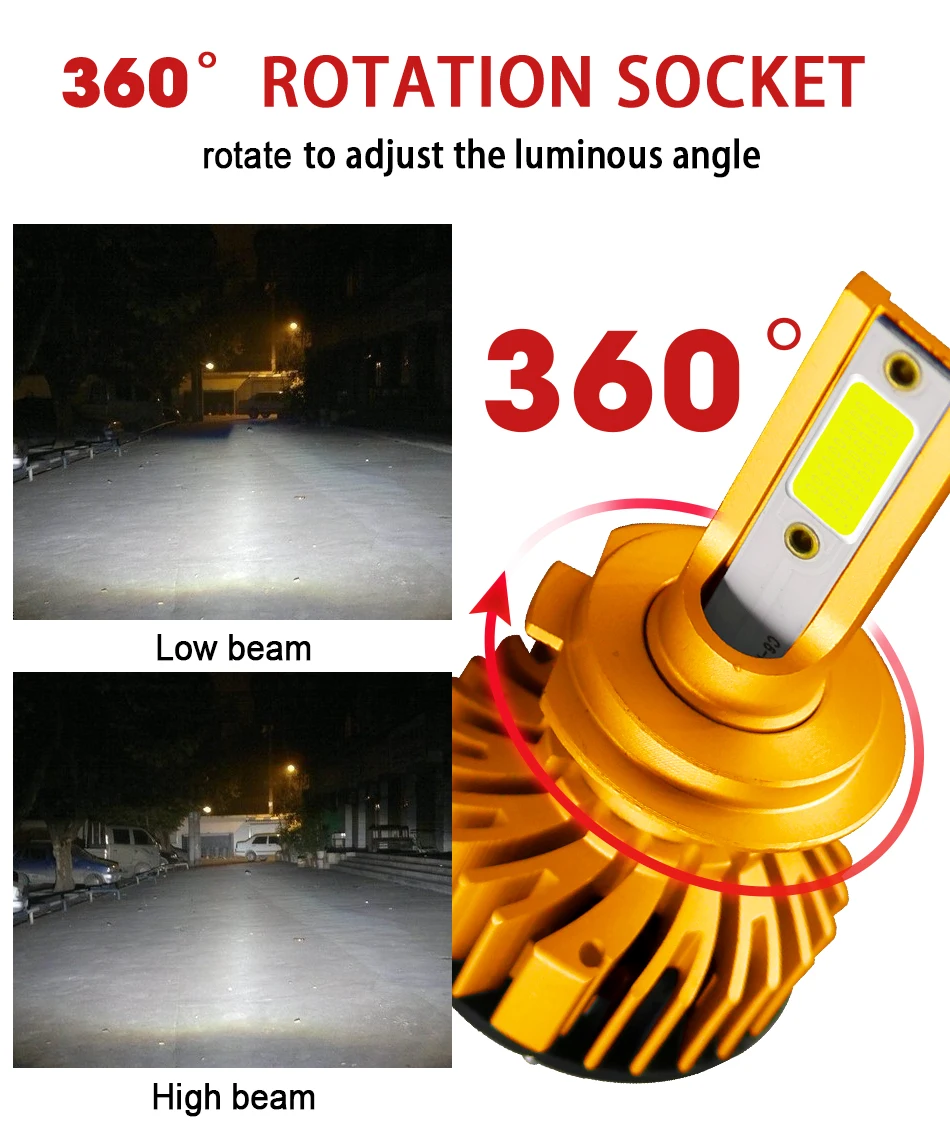 CARLitek мини H7 Led Canbus H4 турбо автомобиль лампочка для передних фар лампа H 11 Led H1 HB4 HB3 н7 H8 H3 противотуманная фара 4300 K 6000 K