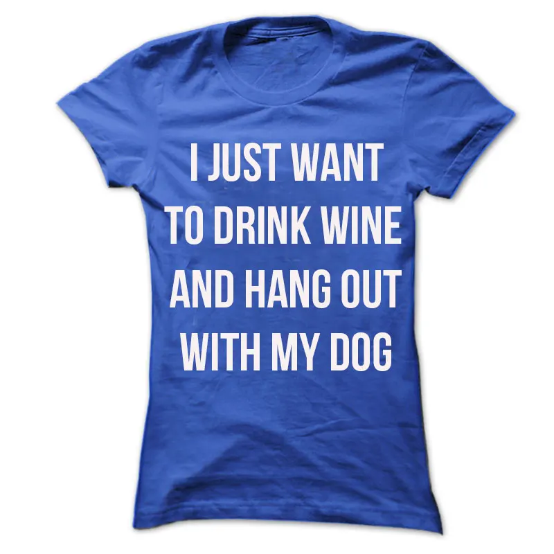 Футболка унисекс с надписью Я просто хочу пить вино и разговаривать