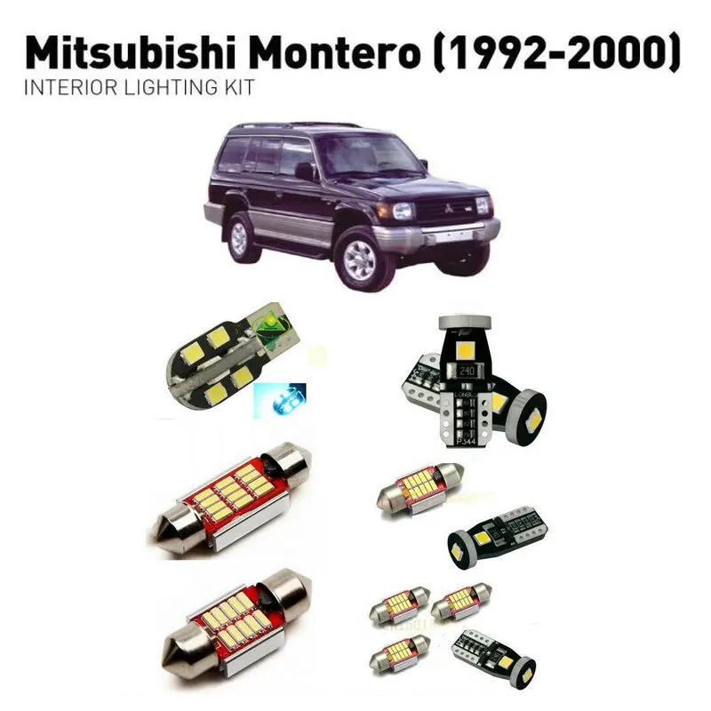 Светодиодные интерьерные лампы для mitsubishi montero 1992 2000 11 шт. светодиодные