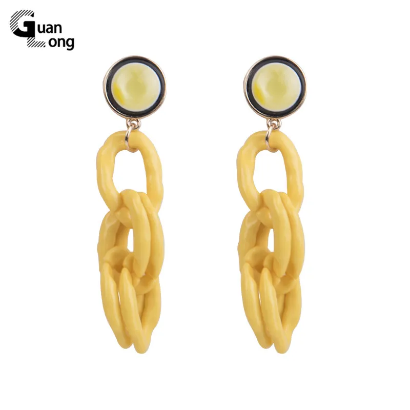 Женские винтажные серьги guanдлинный большие геометрические акриловые