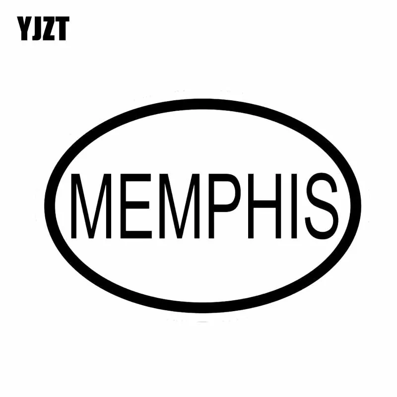 YJZT 14 1 см * 9 6 MEMPHIS CITY CODE овальная Автомобильная Наклейка Виниловая наклейка черный