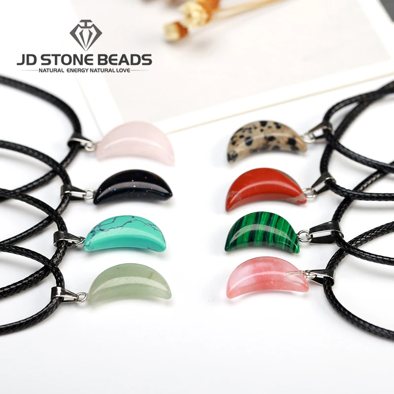 Ожерелье из натуральной Луны Howlite восковая веревка для стюардесс ювелирный