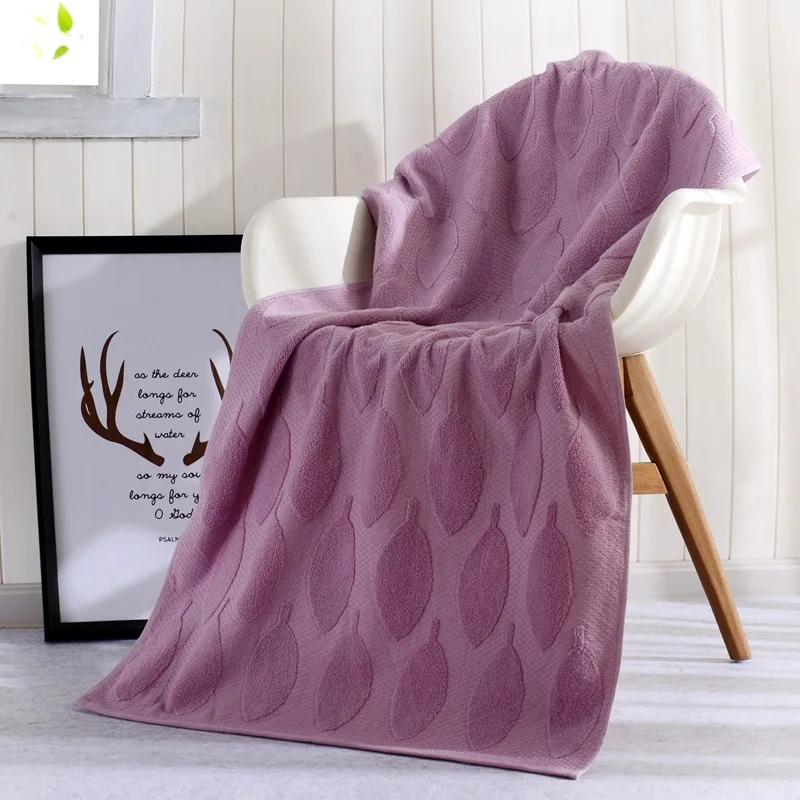 Прямая поставка семейный махровый хлопковый комплект полотенец с листьями