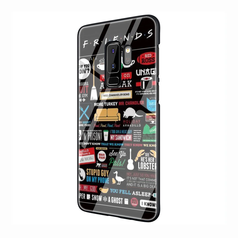 Друзей закаленное Стекло чехол для телефона чехол для samsung Galaxy S7 край S8 Note 8, 9, 10, плюс A10 20 30 40 50 60 70 - Цвет: G10