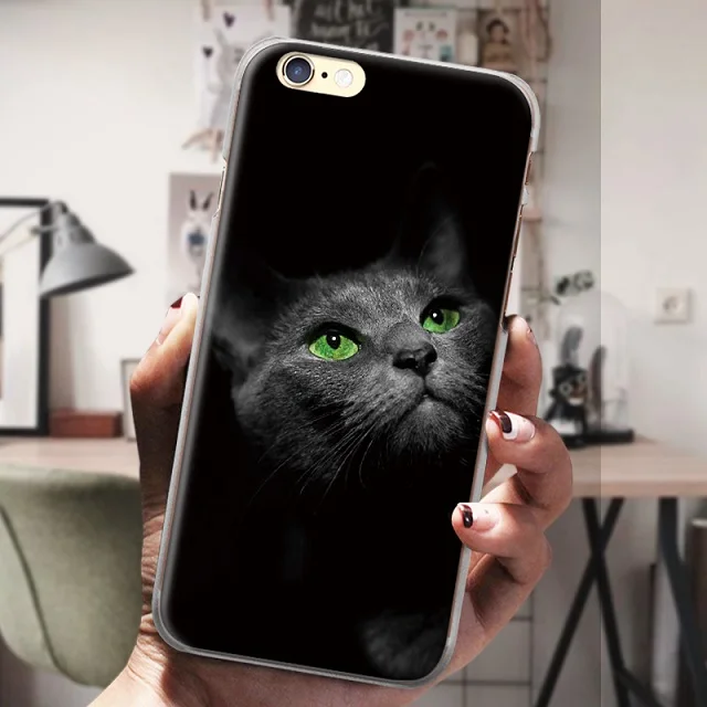 Силиконовый чехол-Бампер для Iphone 4, 4S, 5, 5S, SE, 6, 6 S, 7, 8 Plus, X, XR, XS Max, мягкий чехол-бампер из ТПУ с рисунком кота, котенка, пары
