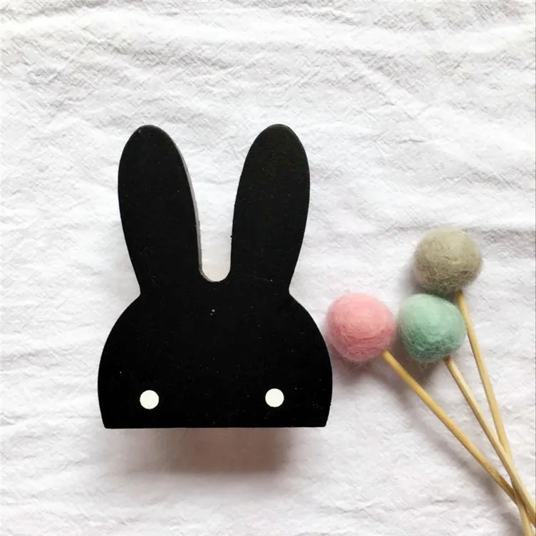 1 шт. настенные крючки в форме кроликов декоративные деревянные крючок для ключей