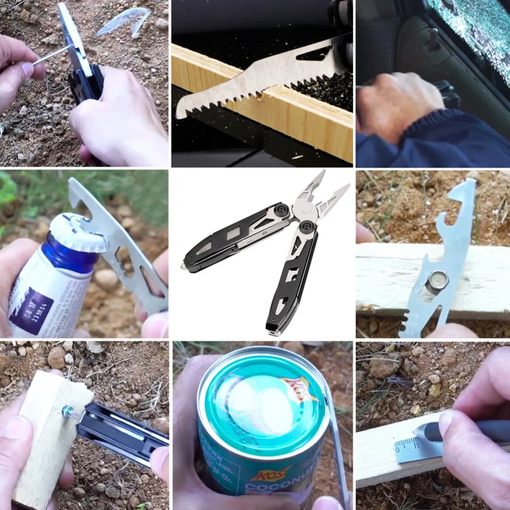 18 в 1 niewe Multitools Vouwen Tang Schaar Camping Vissen Multi Gereedschap Schroevendraaier Bits многофункциональные