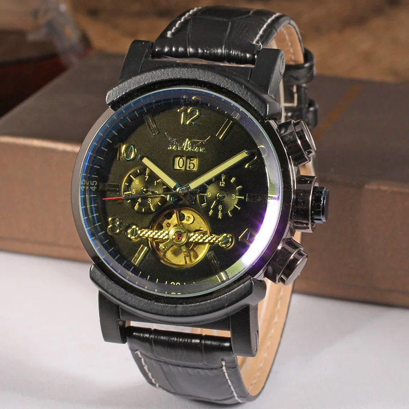 

JARGAR JAG9405M3B1 fashion hot sale automatic watch best gift for man hot sale 5 hands strap Free Shipping brass top band