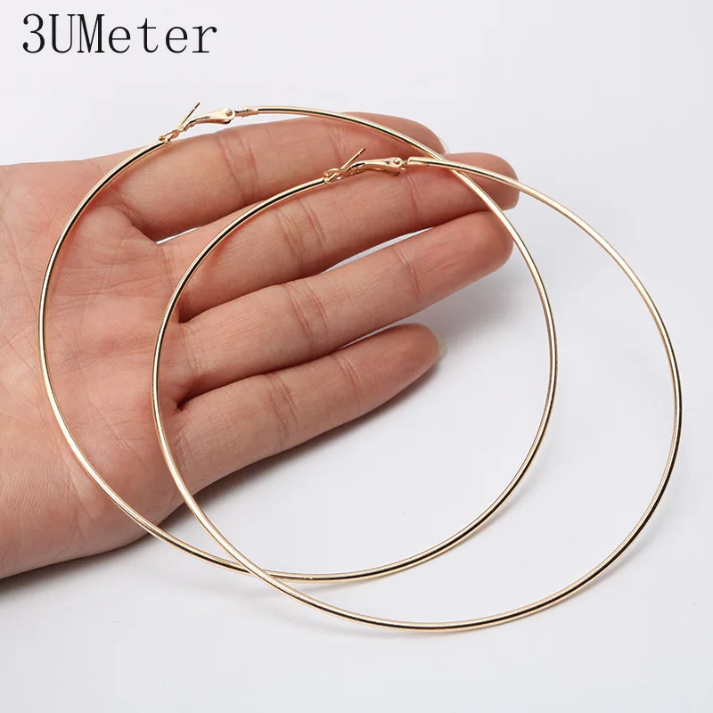 3UMeter Мода большие серьги круглые гладкие баскетбол Brincos брендовые туфли лодочки