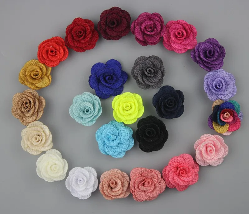 Оптовая продажа 4 см маленькие фетровые цветы на спине розетки сделай сам для