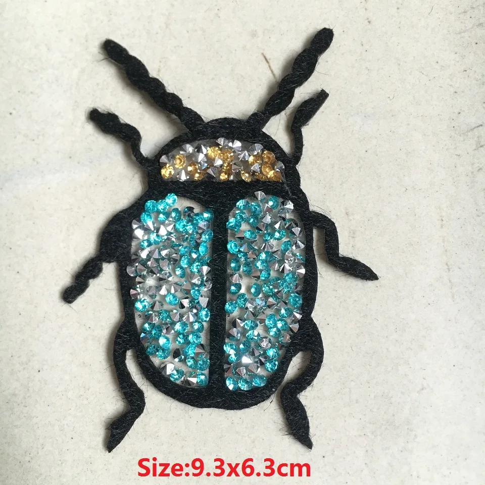 3D Стразы Божья коровка патчи железные на аппликация патч тканевые аксессуары DIY