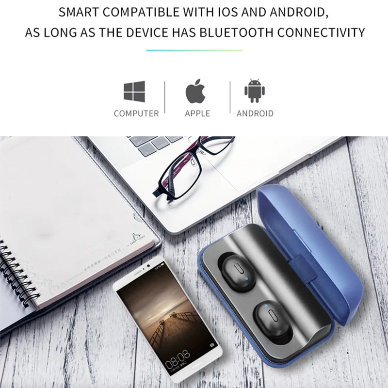 TWS T1 Pro Bluetooth наушники гарнитура 5 0 беспроводной стерео бас Hifi с микрофоном для