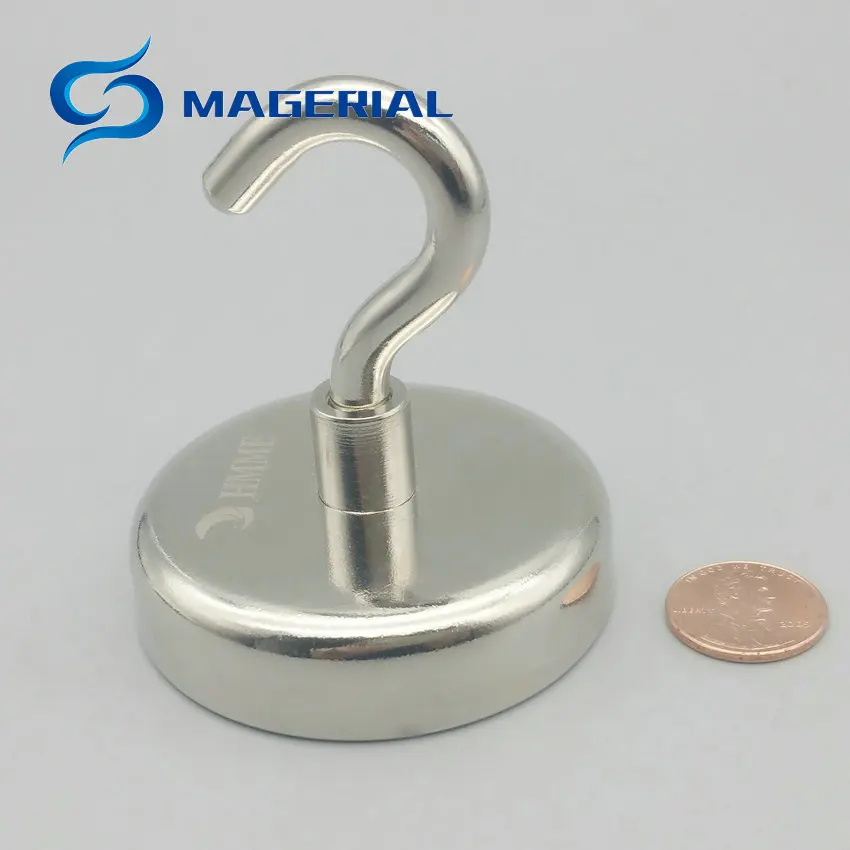 113kg Pulling Garage Hook Magnet Diameter 60 mm Lifting Magnets N52 Strong Neodymium Permanent Salvage Fishing Magnetics | Обустройство