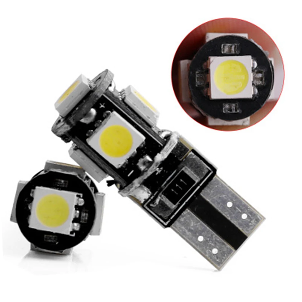 YSY 50 шт в наборе T10 CANBUS 5SMD 5050 194 W5W 501 светодиодный белый боковые зеркала автомобиля