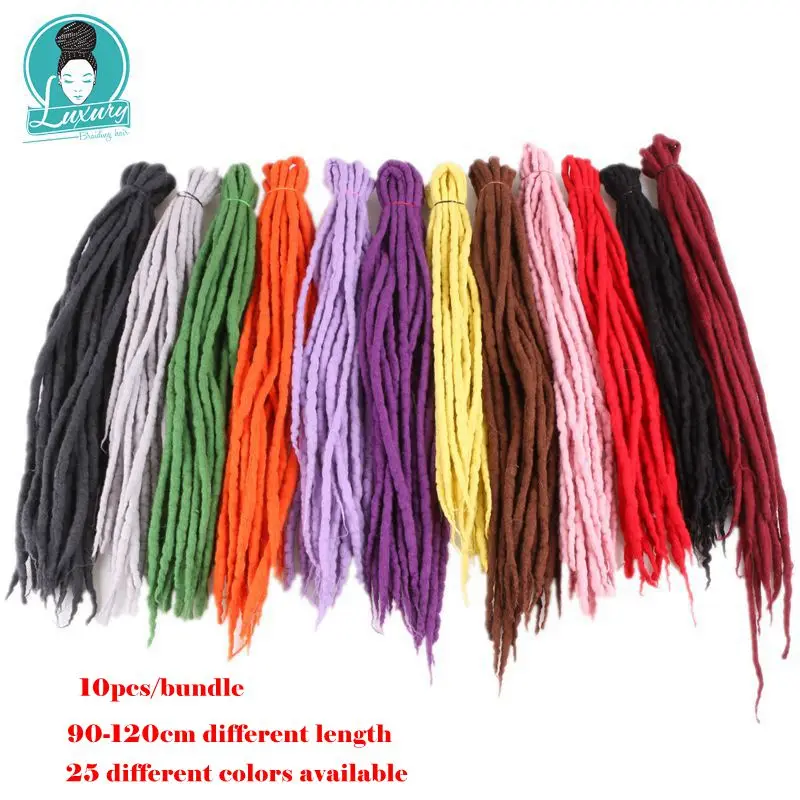 Роскошные для плетения 10 прядей на рост 90 см 120 длинные Непал валяной шерсти из