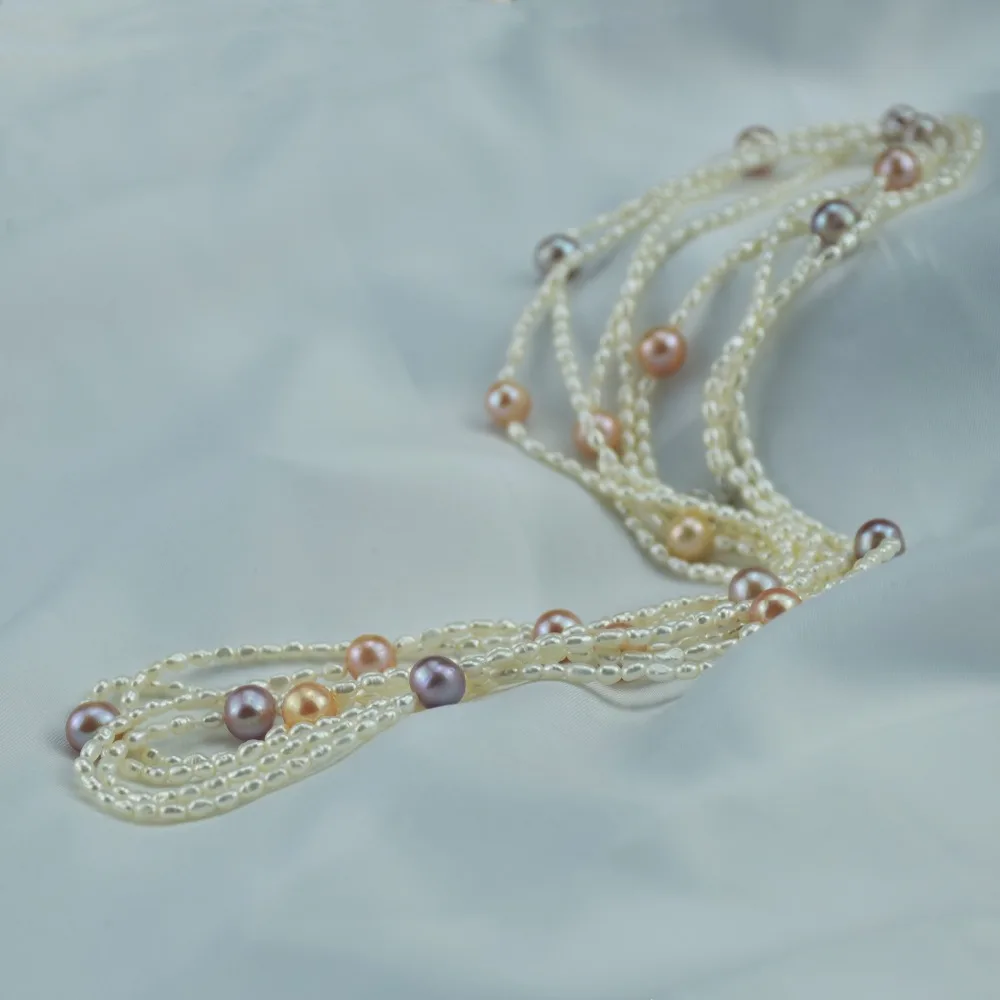 YUET PEARL Freshwater Pearl Necklace New Fashion Ladies Party Beach Long Tassel Simple Jewelry For Women | Украшения и аксессуары