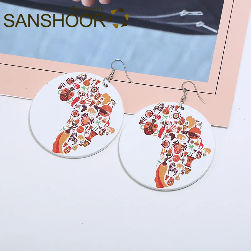 SANSHOOR печатные объединенные африканские символы племенные деревянные