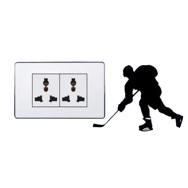 Спортсмены хоккейный переключатель виниловая наклейка модная настенная дверь