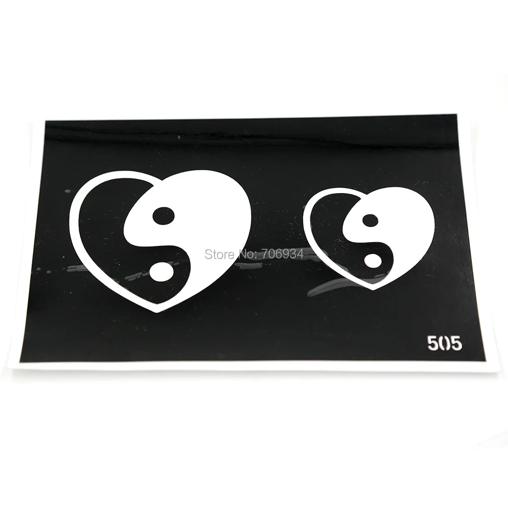 Трафареты для Panting Paper 20 шт./лот шаблон татуировки с блестками трафарет