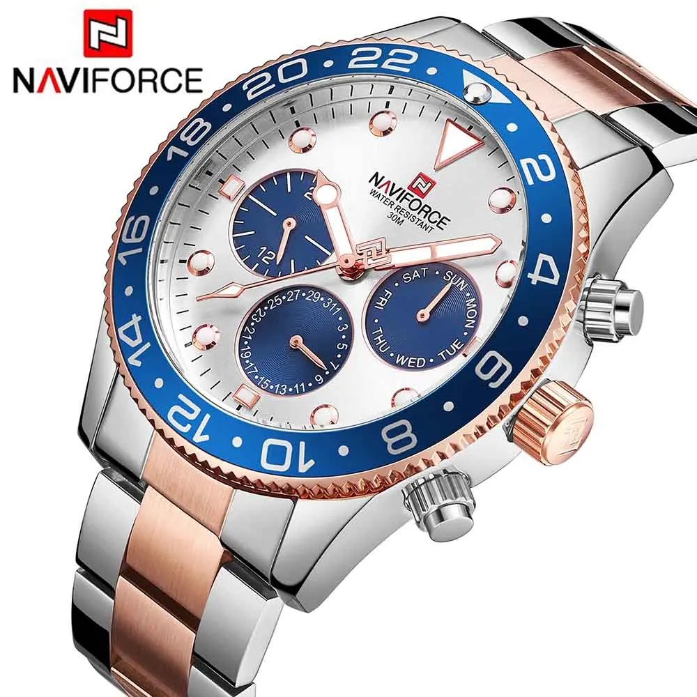 Часы NAVIFORCE мужские армейские водонепроницаемые спортивные кварцевые с