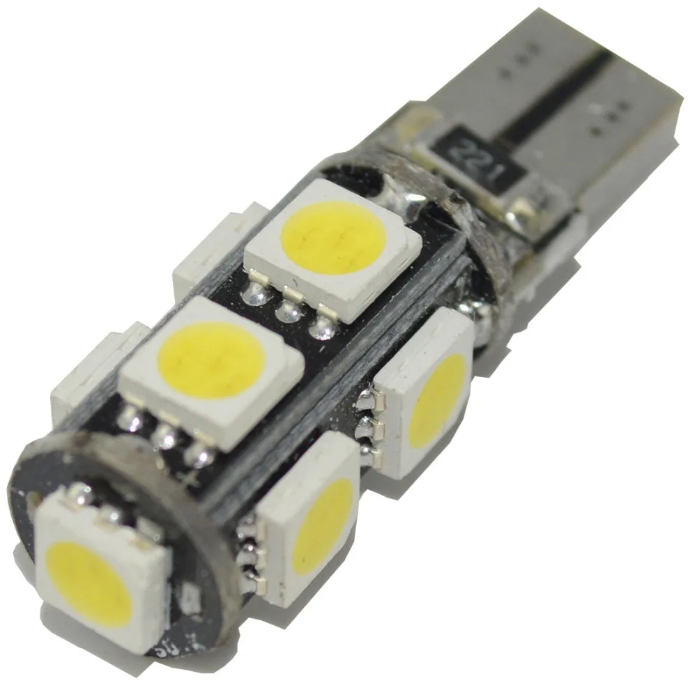 4 шт. T10 9smd W5W 5050 Canbus светодиодный светильник лампа для автомобиля авто Интерьер