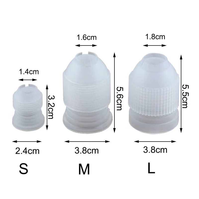 3 размера в партии пластиковый переходник для кондитерских насадок коннектор