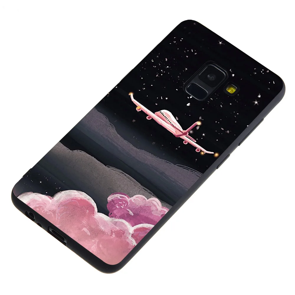 Чехол для samsung Galaxy M10 M20 мягкий силиконовый чехол из ТПУ с цветами фламинго котом A6S