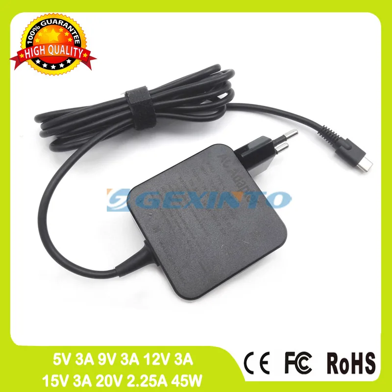

45W Type C ac adapter 20V 2.25A laptop charger For Acer Chromebook Spin 11 R751T R751TN CP511-1H CP511-1HN CB515-1H EU plug