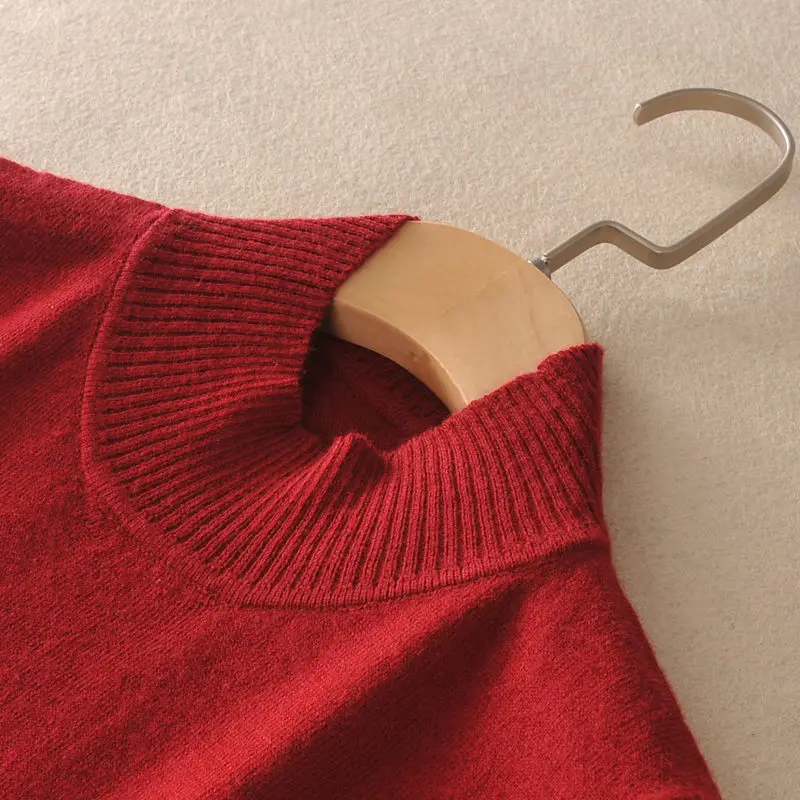 Женские трикотажные пуловеры из смеси кашемира с круглым вырезом и коротким